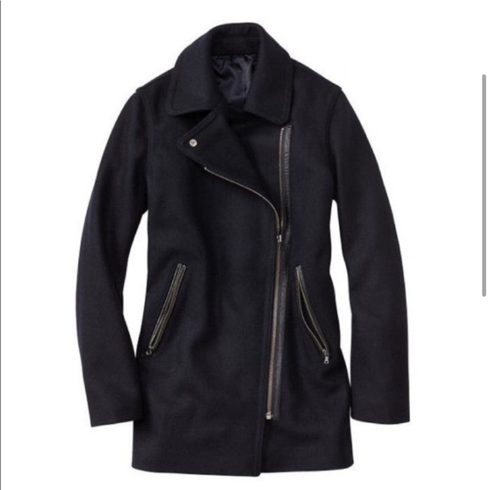 Gap Moto Peacoat with Leather Accents - XSP